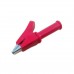1* Plastic Handle Metal Alligator Clip, Red, Support 4MM Banana Connector (AGC-001R)