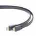 Cablexpert HDMI Male-Male Flat Cable, 1.8m, Black (H3014-CC-HDMI4F-6)