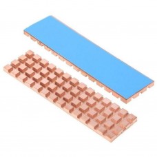 Copper Heat Sink with Thermal Pad for (M.2) NGFF 2280 SSD, Gold (HDX-HS-002-GD) Copper Heat Sink with Thermal Pad for (M.2) NGFF 2280 SSD, Gold (HDX-HS-002-GD)