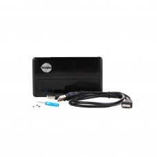 2.5 IDE behuizing, USB2.0, Aluminium zwart (HDX-K25-05A0TB)