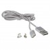 Cablexpert Magnetic USB Charging Combo Cable, Silver, 1m (MP-USB-M2X-AMLM3-1M) Cablexpert Magnetic USB Charging Combo Cable, Silver, 1m (MP-USB-M2X-AMLM3-1M)