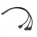 4pin to 1*4Pin and 2*3Pin PWM extender cable 4pin to 3 Ways Y Splitter Cable 26cm (P1010-FAN-4P234P) 4pin to 1*4Pin and 2*3Pin PWM extender cable 4pin to 3 Ways Y Splitter Cable 26cm (P1010-FAN-4P234P)