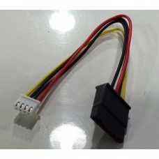 4-Pin Floppy FDD Female to 15-Pin SATA Female Power Cable,20cm (P1010-FDD4P-SATA15P)