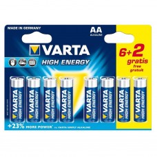VARTA High Energy Alkaline batterij, AA/LR6, 1,5V, 6+2 Gratis! (PNBL-VARTA-4906SO) VARTA High Energy Alkaline batterij, AA/LR6, 1,5V, 6+2 Gratis! (PNBL-VARTA-4906SO)