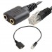 Double 3.5mm Audio Jack Female to Male RJ9 Plug Converter (RJ9-JACK35-M-F) Double 3.5mm Audio Jack Female to Male RJ9 Plug Converter (RJ9-JACK35-M-F)