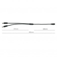 DC voeding splitter 1 naar 2 voor CCTV camera (SAC-1-2)