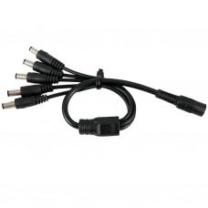 DC voeding splitter 1 naar 6 voor CCTV camera (SAC-1-6)