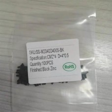 Notebook Computer Repair Screw Thin Flat Wafer Head Cross Black Zinc CM2*4 D=4.0*0.5 100pcs/set (SS-M2040D4005-BK)
