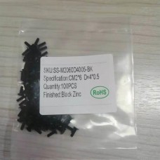 Notebook Computer Repair Screw Thin Flat Wafer Head Cross Black Zinc CM2*6 D=4.0*0.5 100pcs/set (SS-M2060D4005-BK)