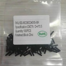Notebook Computer Repair Screw Thin Flat Wafer Head Cross Black Zinc CM2*8 D=4.0*0.5 100pcs/set (SS-M2080D4005-BK)