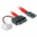SATA met Molex voeding naar Slimline SATA Kabel (STS4P01) SATA met Molex voeding naar Slimline SATA Kabel (STS4P01)