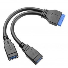 Dual USB 3.0 A Female to 20-pin Header Female (U1013-20PFM) Dual USB 3.0 A Female to 20-pin Header Female (U1013-20PFM)