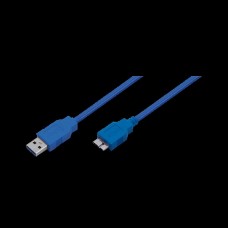 USB 3.0 A Male to Micro USB B Male, blue, 3M, CU0050 (USB3AM-MCBM-3BU) USB 3.0 A Male to Micro USB B Male, blue, 3M, CU0050 (USB3AM-MCBM-3BU)