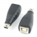 USB Mini B male to USB B female adapter (USBB-MNB-M-F)